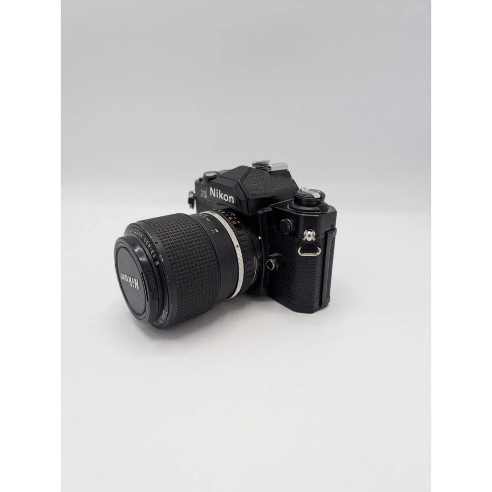 Nikon FM2 FM2N Black SLR Film Camera +  Nikon Lens Series E 36-72mm f/3.5